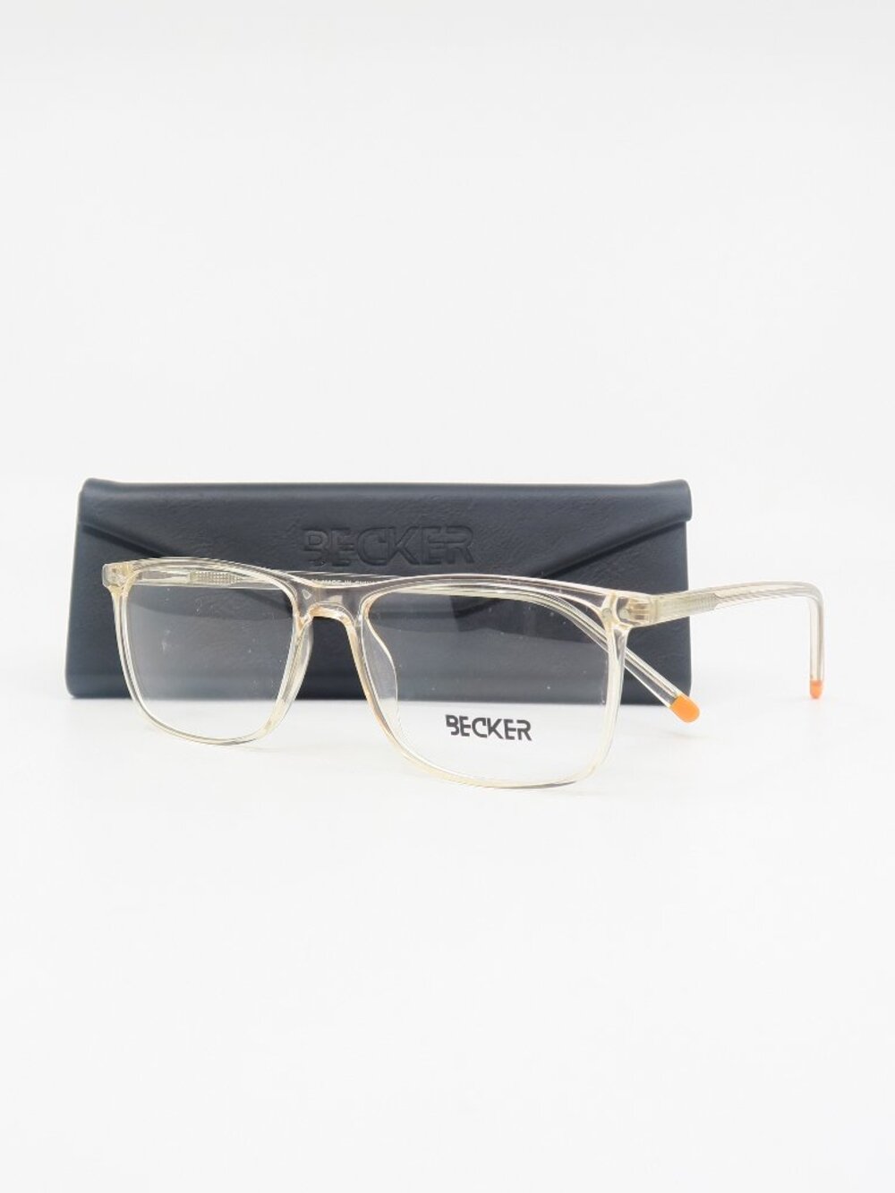 Becker 98009 C3 55mm. Beige Transparent Fashion Unisex Italian Eyeglasses.